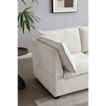 Beige modular sectional sofa in linen fabric with package quantity for 130 Inch U Shaped configuration