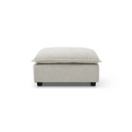 Beige upholstered ottoman for 130 Inch U Shaped Linen Fabric Modular Sectional Sofa Package Quantity