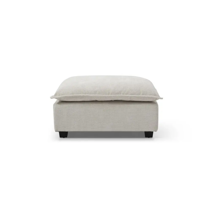 Beige upholstered ottoman for 130 Inch U Shaped Linen Fabric Modular Sectional Sofa Package Quantity