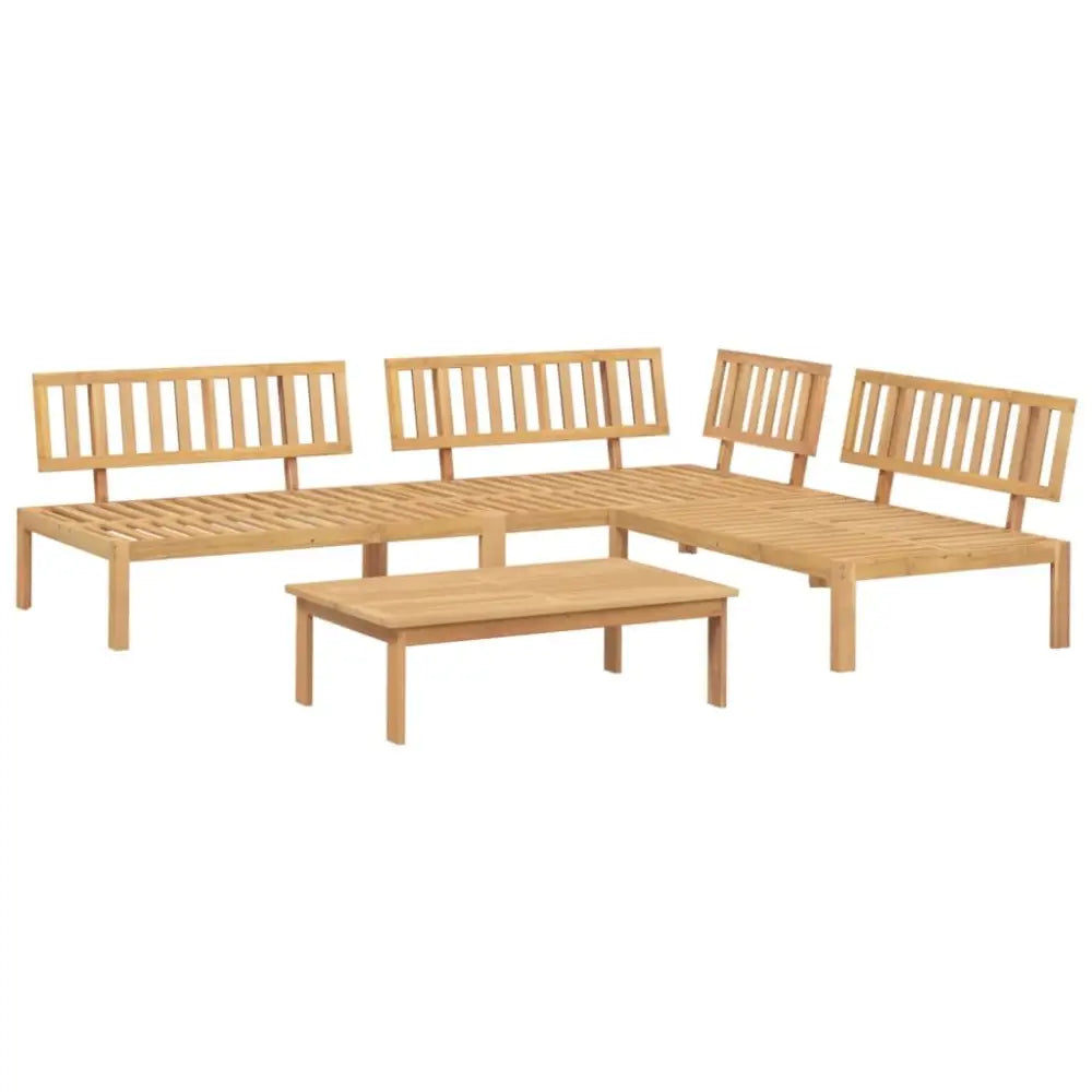 Acacia Wood Patio Pallet Sofa Set made from solid acacia wood for outdoor elegance