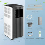 Portable air conditioner with accessories for versatile cooling and humidification