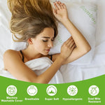 Bamboo pillow with adjustable memory foam for all sleepers, ergonomic foam pillow