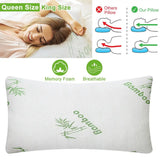 Bamboo memory foam pillow from Adjustable Memory Foam Pillow for All Sleepers