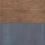 Two-toned wood panel with corduroy blue finish from Americana King Sleigh Bed package