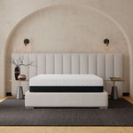 California King Mattress with comfort layer on platform bed showcasing memory comfort layer
