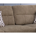 Brown upholstered sectional sofa in Diego Brown Fabric Sectional Sofa right chaise package size