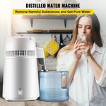 Efficient Water Distiller with Stainless Steel and Heat Dissipation featuring collection container