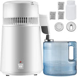 White water distiller with stainless steel components and heat dissipation accessories