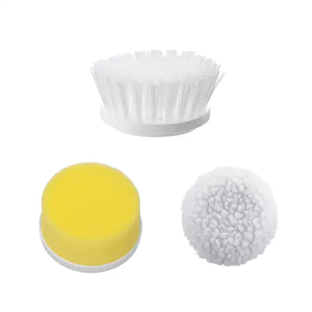 Electric wireless cleaning brush kit with replaceable cleaning brush heads for versatile cleaning