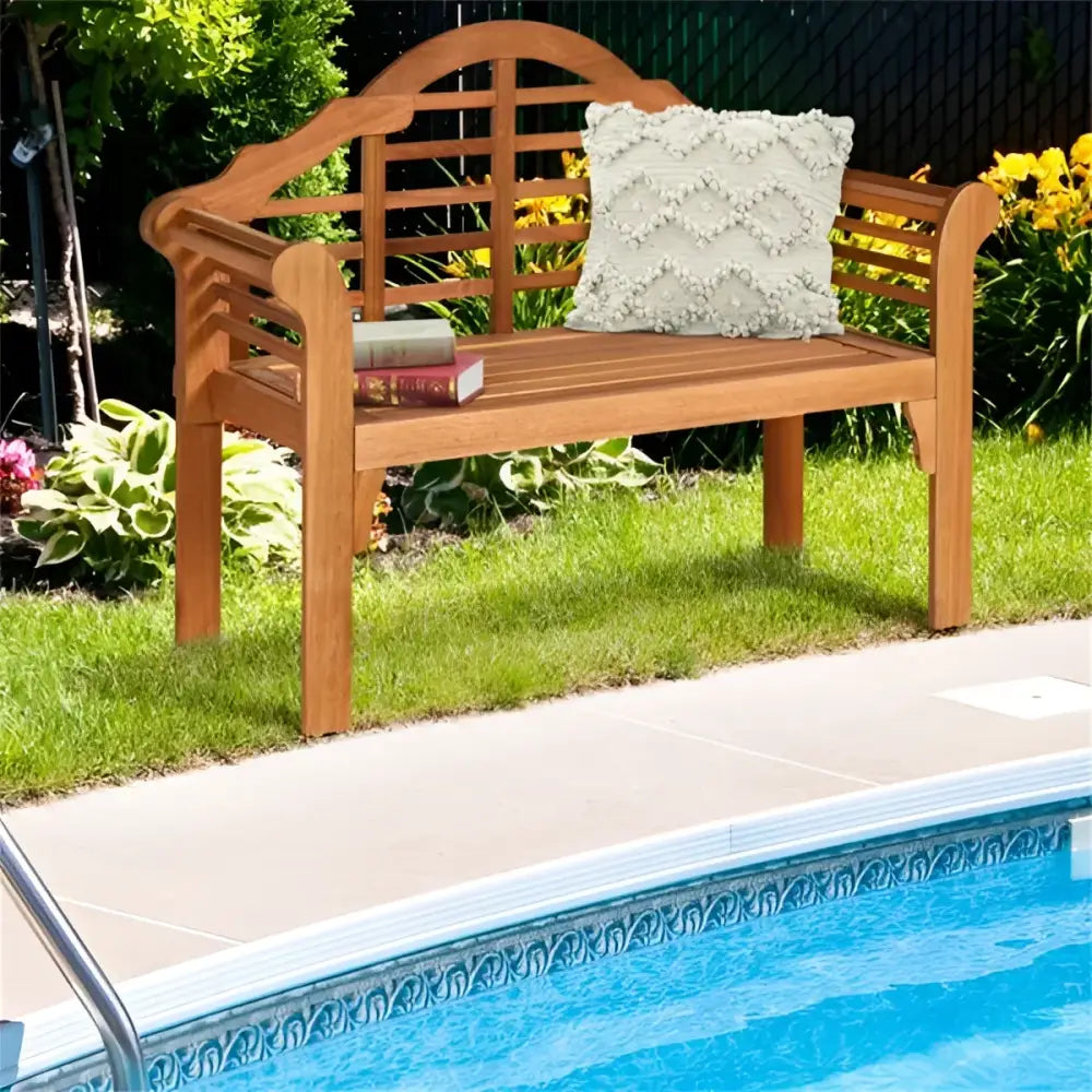 Eucalyptus wood garden bench showcasing durable eucalyptus wood garden outdoor furniture