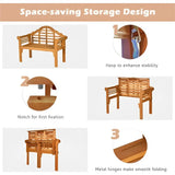 Foldable Eucalyptus Wood Garden Bench for versatile outdoor seating solutions