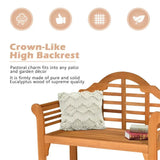 Eucalyptus wood garden benches displayed in the Eucalyptus Wood Garden Benches product listing