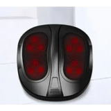 Black foot massager with red lights showcasing multiple massage modes for effective foot massage