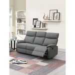 Gray Burlap Fabric Recliner Motion Sofa showcasing a comfortable recliner sofa design