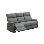 Gray Burlap Fabric Recliner Motion Sofa showcasing a comfortable recliner sofa design