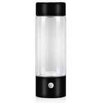 Black and clear hydrogen water bottle for hydrogen-rich water, part of the Hydrogen-Rich Water Cup collection
