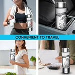 Hydrogen-Rich Water Cup with portable design and silver accents for hydrogen-rich water
