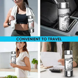Hydrogen-Rich Water Cup with portable design and silver accents for hydrogen-rich water