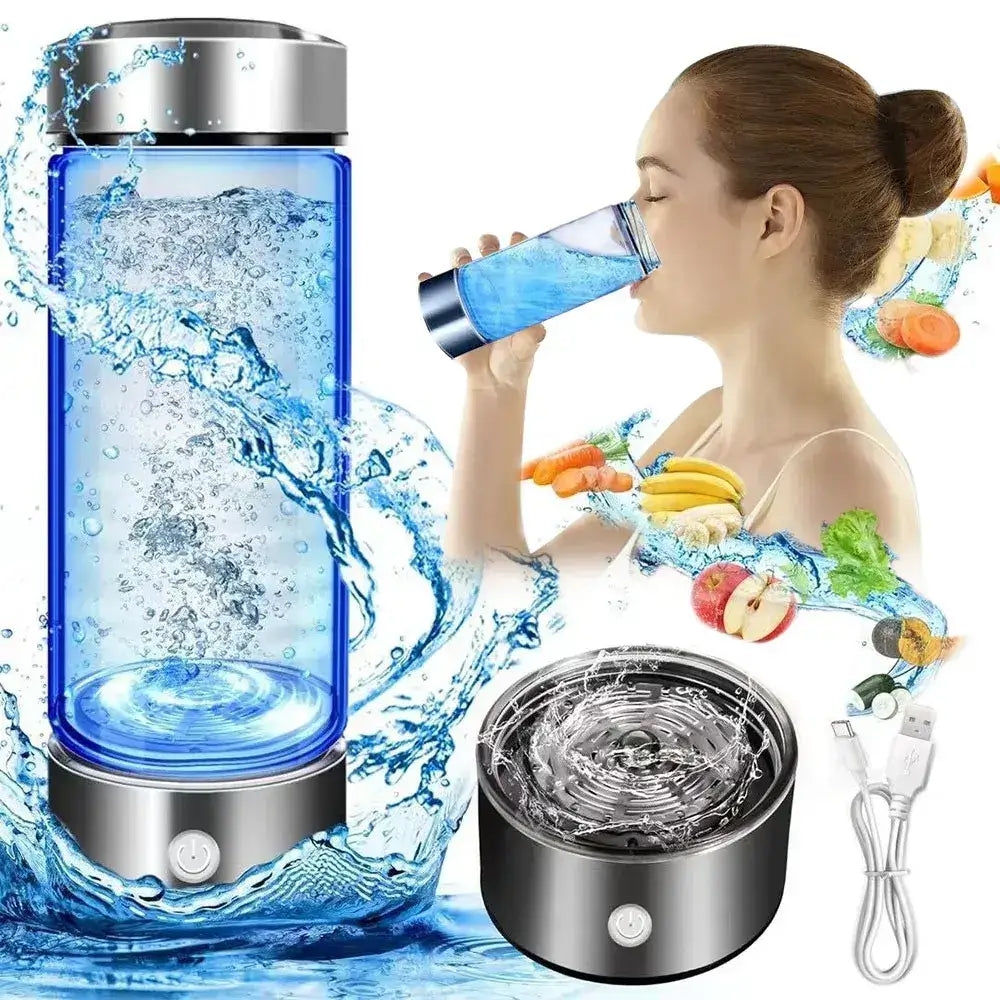 Hydrogen-Rich Water Cup with charging base for innovative hydrogen-rich water drinking experience