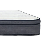 Gray and white King 14 Inch Plush Hybrid Mattress with foam layers and pocket coil
