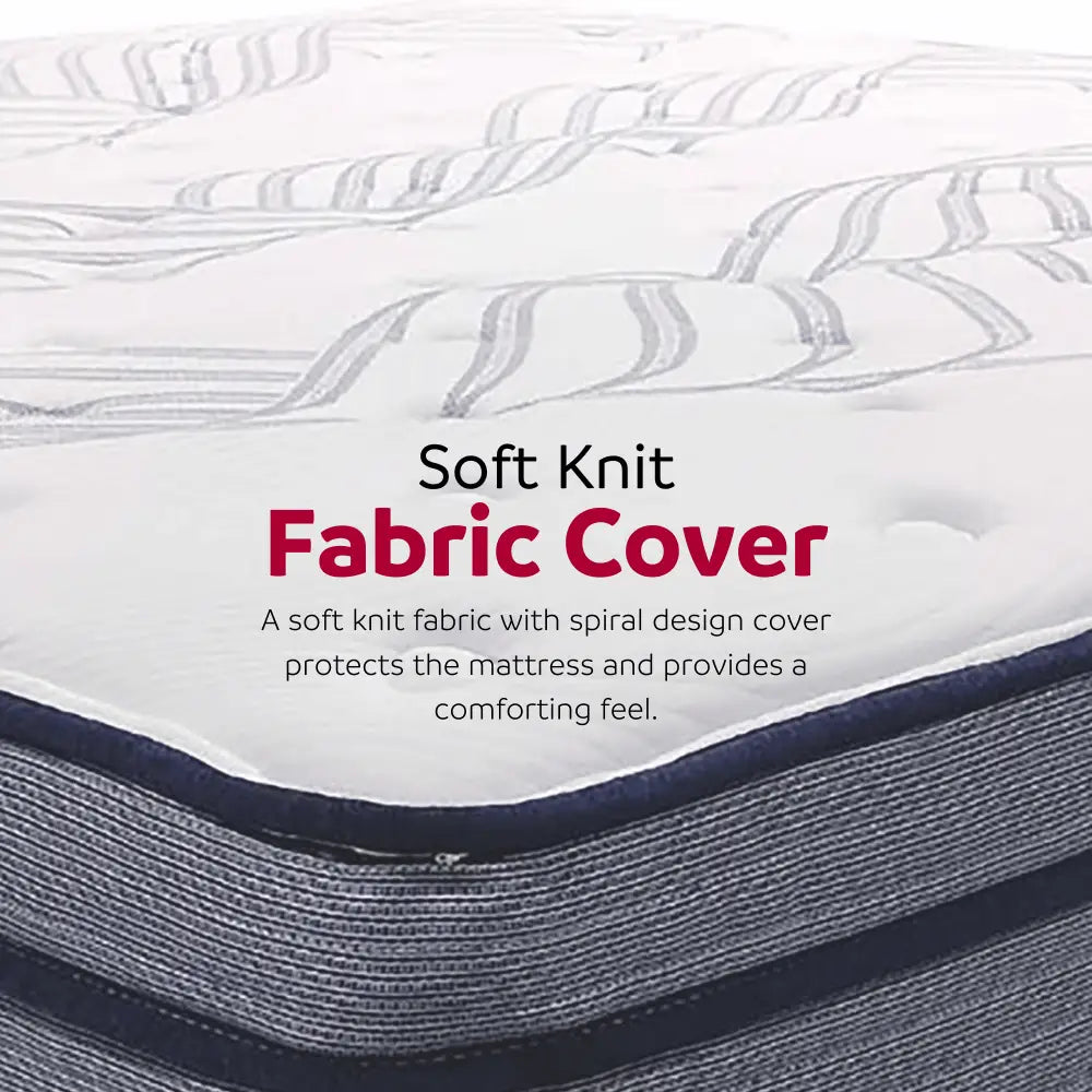 King 14 Inch Plush Hybrid Mattress with foam layers and soft knit fabric cover