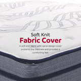 King 14 Inch Plush Hybrid Mattress with foam layers and soft knit fabric cover
