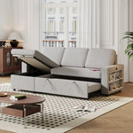Light Grey L Shaped Sofa Bed with Storage Package Quantity and Gray Convertible Sofa