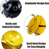 Metal bumble bee decor details for bumble bee wall art garden decor set