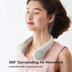 Wearable bladeless neck fan for outdoor cooling, stylish neck fan ventilator