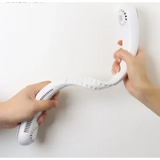 Portable bladeless neck fan for outdoor ventilation and cooling relief