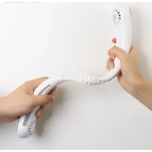 Portable bladeless neck fan for outdoor ventilation and cooling relief
