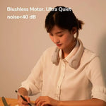 Wearable bladeless neck fan for outdoor ventilation and cooling comfort