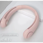 Pink wearable neck fan, bladeless neck fan for outdoorventilation and personal cooling