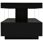 Black tiered modern LED coffee table for stylish living room decor