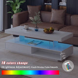 White LED-lit coffee table from Modern LED Coffee Table Living Room Furniture