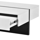 White and black drawer unit as part of Modern Rectangle Coffee Table made from material particle board
