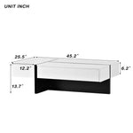 Modern Rectangle Coffee Table in black and white made from durable material particle board
