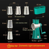 Alt text: Rotary vegetable chopper components of the Multi-Function Vegetable Chopper and Slicer Gadget