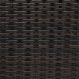 Dark brown woven texture of sectional sofa set with glass table for patio outdoor decor