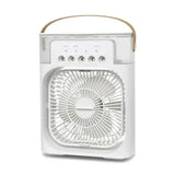 Portable white air cooler with handle for stay cool, ideal air conditioner fan