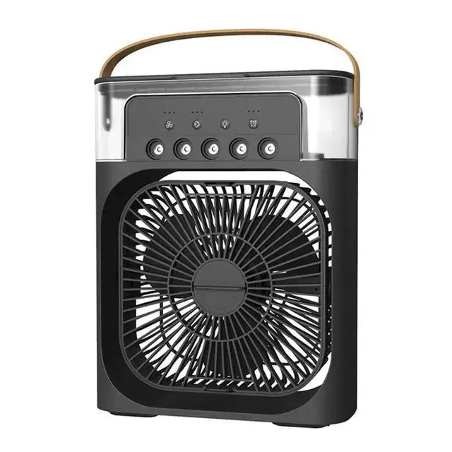 Black portable air cooler with handle, a versatile air conditioner fan to stay cool