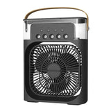 Black portable air cooler with handle, ideal air conditioner fan to stay cool