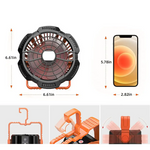 Portable camping fan with remote and power bank for outdoor camping and convenience