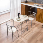 Compact dining set featuring PVC Breakfast Table with Chairs, MDF PVC material and sturdy steel tube