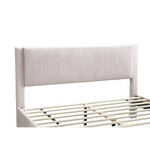 Upholstered headboard bed frame with storage drawer for 1pc Queen Size Bed with box spring