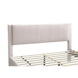 Upholstered headboard bed frame with storage drawer for 1pc Queen Size Bed with box spring