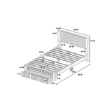 Dimensioned Queen Size Bed with Storage Drawer, headboard, and box spring support