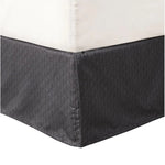 Gray textured bed skirt for reversible daybed cover set, stylish daybed cover accessory