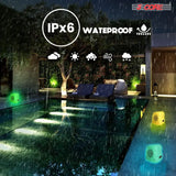Waterproof floating pool lights with Solar Rock Speaker Outdoor Bluetooth Audio system