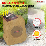 Rock-shaped solar speaker for outdoor Bluetooth audio, ideal outdoor speaker solution